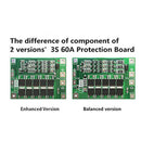 3S 60A Bms Board 11.1V 12.6V 18650 Li-Ion Lithium Battery Protection Board
