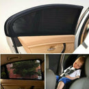 1 Pair Rear Window Car Anti-Mosquito Sunscreen Sun Block Sunshade Black Gauze