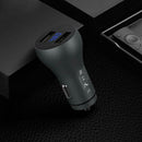 GS-C0065 5V 4.8A 2 USB Car Charger Digital Display Durable Mobile Power Adapter