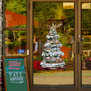 Christmas Tree Glass Showcase Waterproof Wall Crystal Window Stickers (B) A