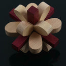 Wooden Double Color Plum Lock Lilac Locks Logic Puzzle Burr Puzzles Brain T