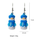 Christmas Pendant Drop Earrings Snowman Dangles Festival Women Jewelry Gift