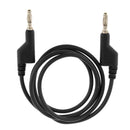 1M Dual Injection 4mm Banana Plug Connector Adapter Probe Cable Cord,Black