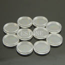 10 Pcs 22mm Coin Storage Cases Clear Round Capsules Holder Round Plastic Useful