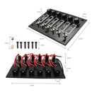 6 Gang DC 12V/24V Fused ON/OFF Toggle Switch Panel for Marine Boat Caravan