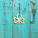 10pcs Hollow 3 Leaves Shamrock Wood Pendant DIY Ireland St.Patrick Decor A