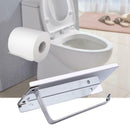 Stainless Steel 304 Bathroom Paper Phone Holder with Shelf Bathroom