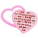 36 Pairs/box Christmas cute cartoon earings kids girls gifts ME