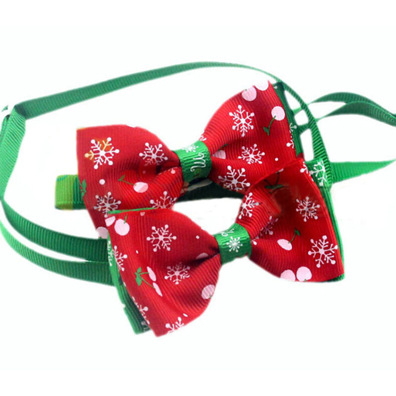 Polyester Pet Puppy Dog Bow Tie Necktie Bowknot Adjustable Collars With Bel.AU3C
