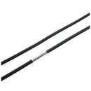 3mm Black Rubber Cord Necklace with Stainless Steel Closure - 24 Inch
