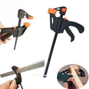 4 Inch Wood Working Bar F Clamp Grip Ratchet Release Squeeze Kit DIY Hand Tools