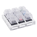 9 Cherry mx switches keyboard tester kit clear keycaps pcb mechanical key OZ