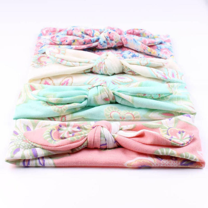 Cute Baby Headband Bunny Ear Girl Headwear Bow Elastic Knot Headbands