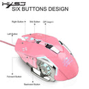 1X(Hxsj X500 Lighted Wired Dame Mouse 6 Programmable Button Up To 3200dpi G