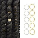 100Pcs Hair Coil Dreadlocks Beads Cuffs Braiding Clips Spring Twisted Braid