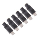 6 Pieces Type-C Male to 5.5x2.1mm Female Converter for Laptop PC