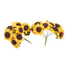 100Pcs DIY Artificial Flowers Bouquet Paper Sunflower for Decoration Yellow