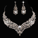Women Jewelry Sets Wedding Party Bride Crystal Rhinestone Necklace Earrings JR