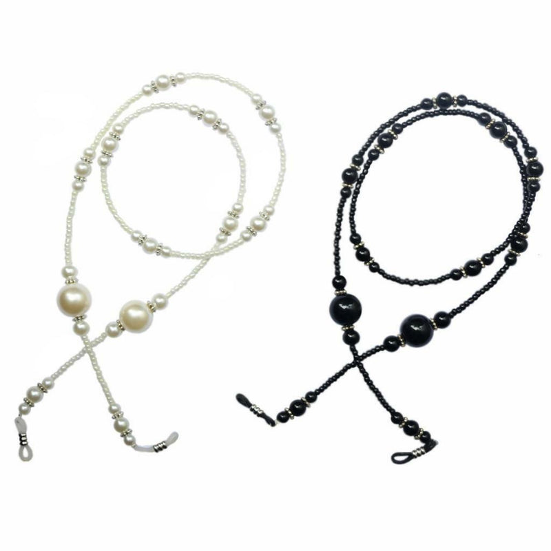 2Pcs 68cm Beaded Eye Glasses Chain Rope Sunglasses Strap Holder Retainer