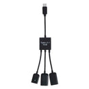 2 X USB-A/F + Micro USB Female to USB3.1 Type-C Male Extender Cable OTG Hub