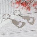 Sole Shaped Metal Ring Key Chain Bottle Opener Kitchen Tools Foot beer ope OZ