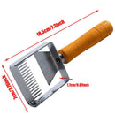 Stainless Steel Tines Uncapping Fork and Scraper Wooden Handle- Beekeeping