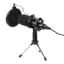 Condenser Wired Microphone MiC Sound Studio Recording USB Tripod Stand for PC