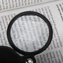 1pcs 3x-5x Handheld Folding Portable Old Man Reading Magnifier - Black P8O7