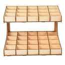 DIY Wooden Paint Rack Ink Storage Organizer 2-layer 35-grid