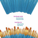 Paint Brush Set by, 20 pcs Nylon Hair Brushes for Acrylic Oil Watercolor Pa R6Z4