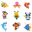 DIY Full Drill Round Cute Animals Diamond Painting Puzzle Children Stickers