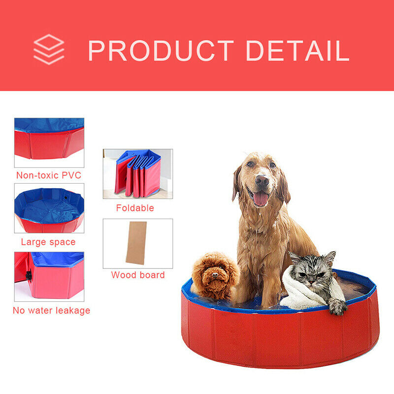 Pet Bathtub Summer Foldable Dog Cat Swimming Pool PVC Dogs Clean Bathing Tu 3C