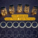 Solar Mason Jar Lid Lights, 6 Pack 20 Led String Fairy Star Firefly Jar Lid