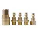 5Pc Solid Brass Quick Coupler Set Connector Air Hose Fitting 1/4" NPT Female