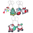 1PC Cartoon Christmas Santa Claus Snowman Keyring Pendants Gifts Toys- OZ