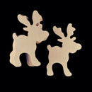 Wooden Elk Shape Embellishments Crafts Christmas Tree Hanging Pendant Tags