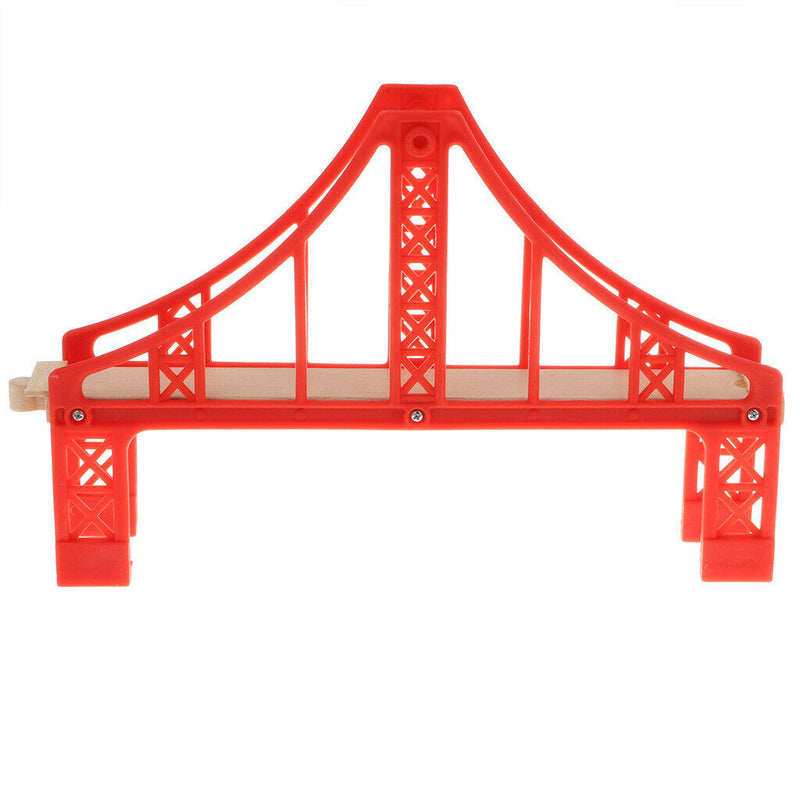 Wooden Trains Railway Set Compatible Accessories - Big Red Bridge