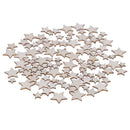 100PCS Wooden Stars For Arts Crafts DIY Decoration Birthday Wedding Displalj