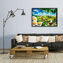 Diamond Painting Wild Spring Outing Full Round Drill Wall Picture 40x30cm
