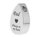 Always in My Heart Waterdrop Urn Memorial Ash Keepsake Pendant Dad
