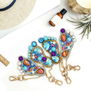 4pcs DIY Full Drill Diamond Painting Key Chain Keychain Key Ring Handmade Gifts