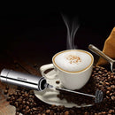 Milk Frother, Handheld Foam Maker, Portable Drink Mixer with 2 Whisk Head a