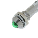 10pcs 8mm 24V Green LED Metal Indicator Light XD8-2