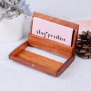 1pc Redwood Name Card Business Card Holder Handmade Box Storage id credit case U