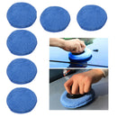 6PCS Car Polish Waxing Pads Microfiber Sponge Applicator Cleaning Detailing Pad