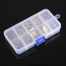180pcs M2.5 Single/Double Pass Hex Copper Column Screw Nut Assorted Set Box