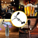 2 In 1 Beer Tap, With Flow Control, Black Handle Lever and Liquid Ball Lock