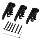 3Pcs Single Guitar Bridge for 3/4/5 String Guitar Cigar Box Banjo Parts black