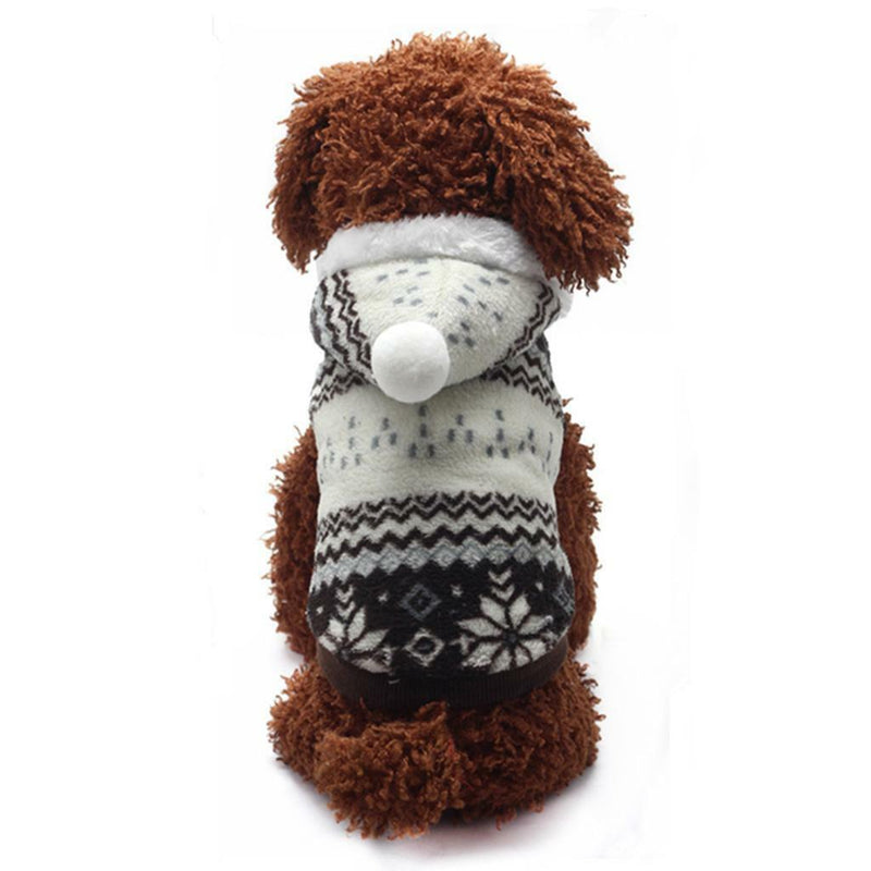 Small Puppy Dog Snow Jumpsuit Snowlake Jacket Hooded Hoodie Warm Clothes M