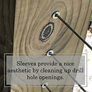 Stainless Steel Protector Sleeves For 1/8 Inch Cable Railing, Wood Posts, D